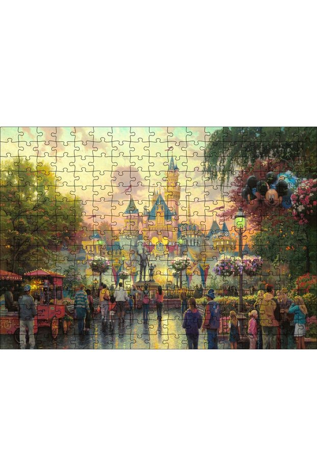 Cakasepetim Disneyland and Its Visitors 120 Piece Puzzle Jigsaw Mdf (Wood)