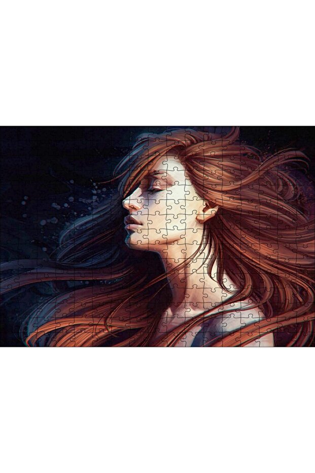 Cakasepetim Brown Haired Girl 255 Piece Puzzle Jigsaw Puzzle Mdf (Wood)