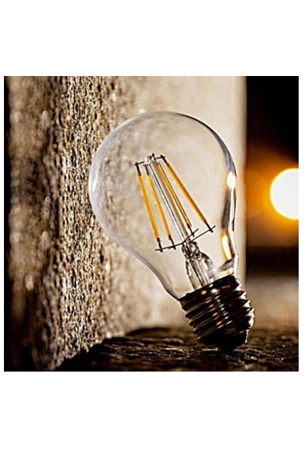 (2 Adet) 6,5W (60W) 2700K (Sarı Işık) Dim Edilebilir E27 Duylu (Kalın Duy) Led Şeffaf Ampul - 4