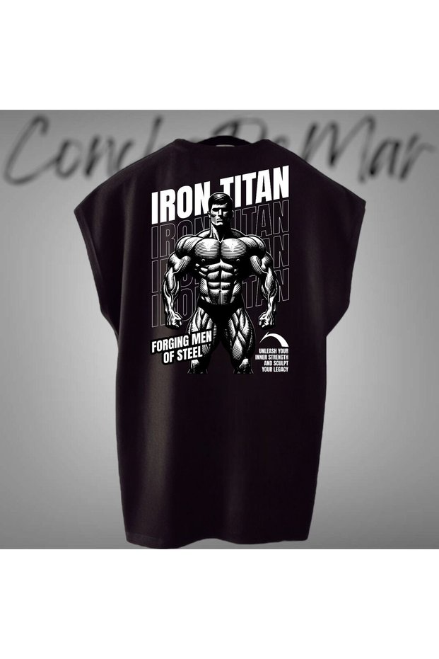 Iron Titan Printed Athlete Half Sleeve T-Shirt