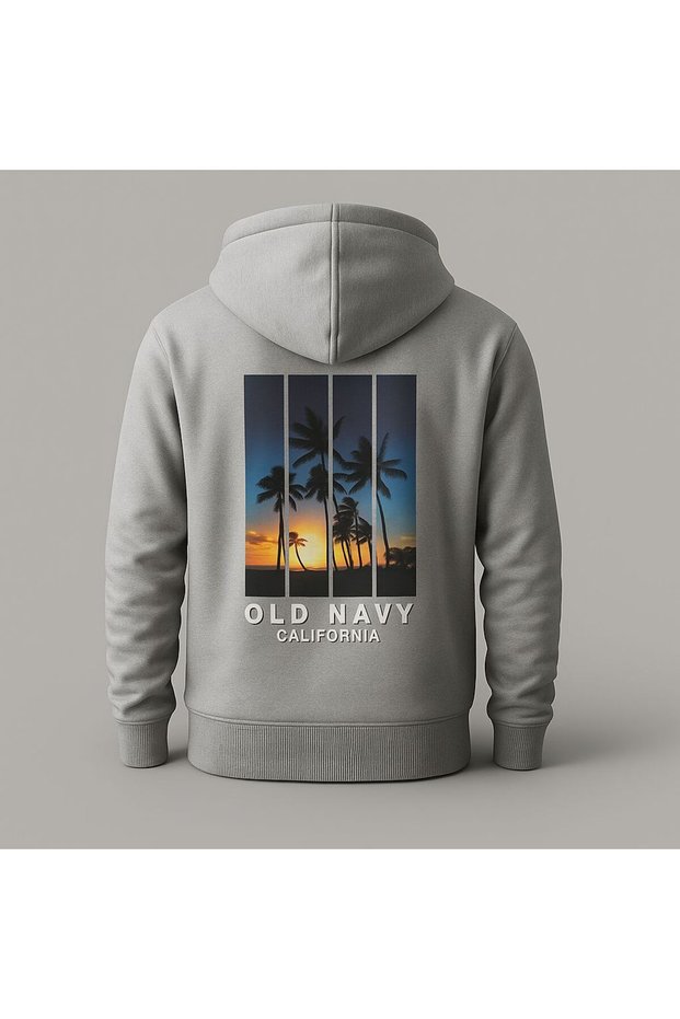 California Palm Sunset Graphic Print Hooded Sweatshirt – Unisex Streetwear