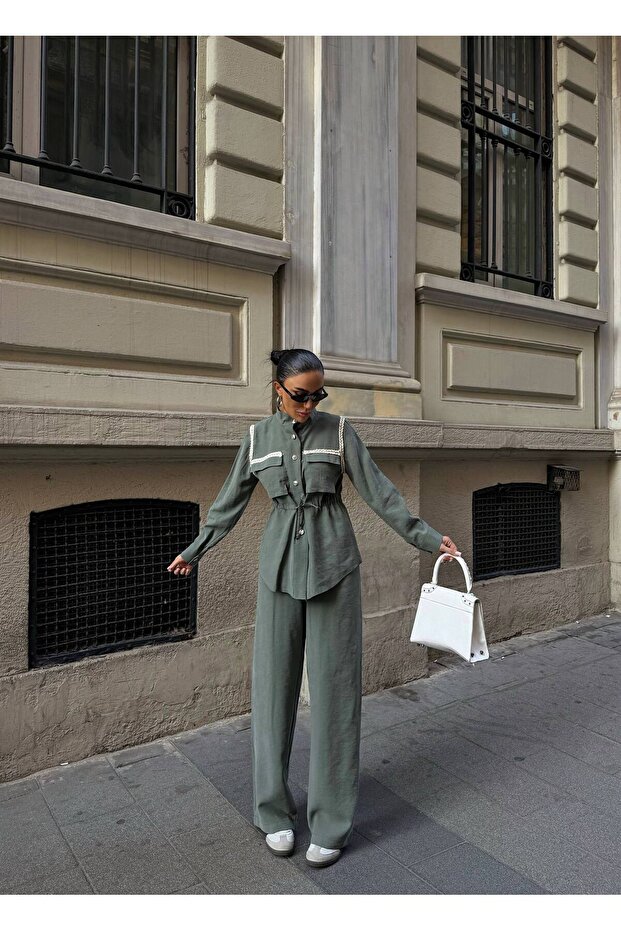 Beli Tie Detail Two-Piece Set - 5
