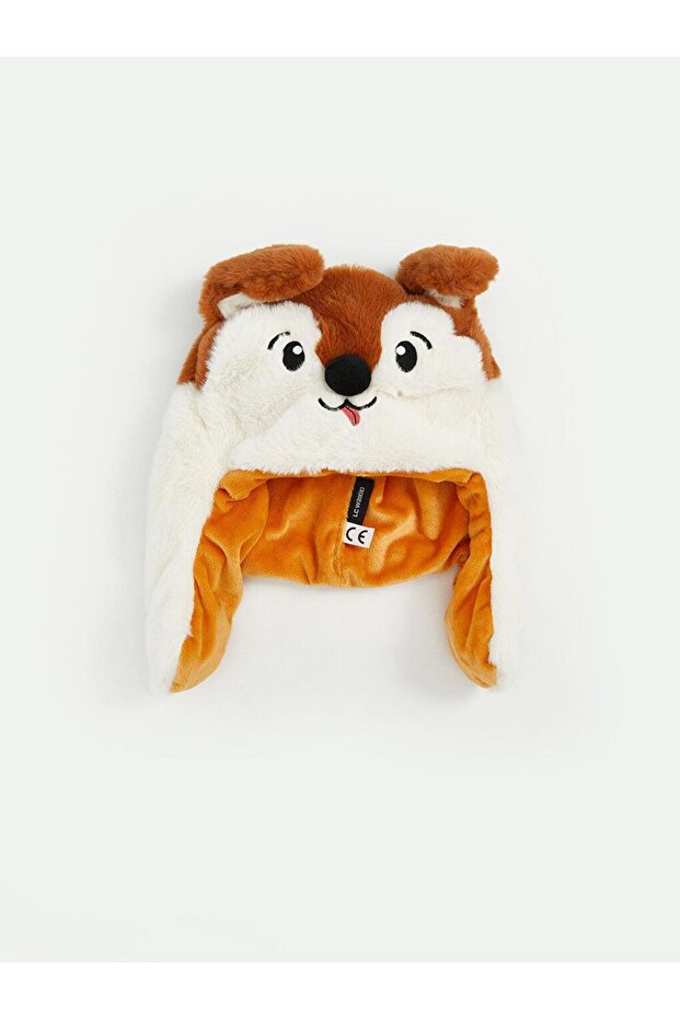 Animal Figured Plush Boy's Snow Hat (W5)