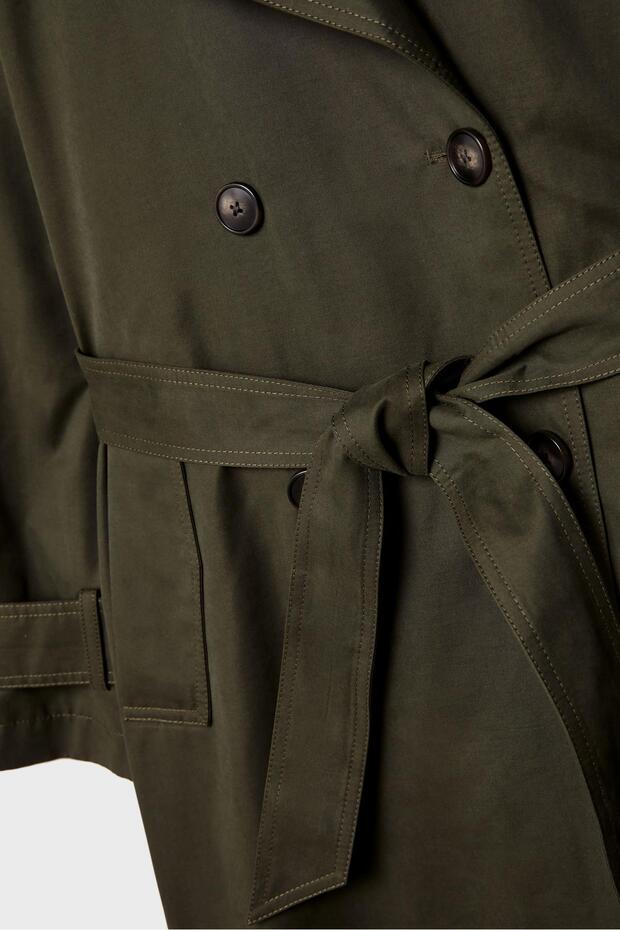 Oversize uzun trençkot - 8
