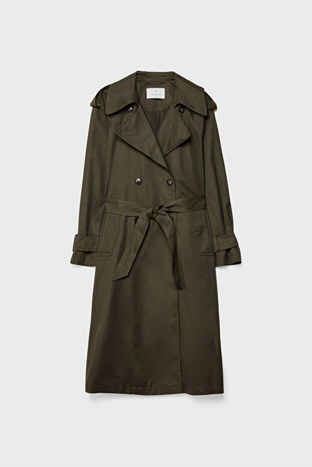 Oversize uzun trençkot - 6