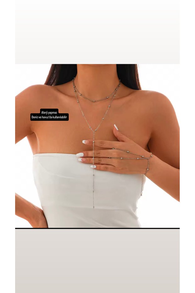 2-Piece Set Y Necklace and Earrings 316 L Tarnish-Free Trendy Elegant Stylish