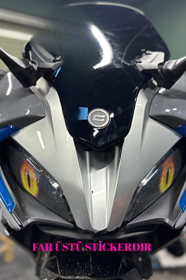 مجموعة ملصقات علوية للمصابيح الأمامية لـ CFMOTO SR250 لا تعيق الإضاءة (يمين ويسار)