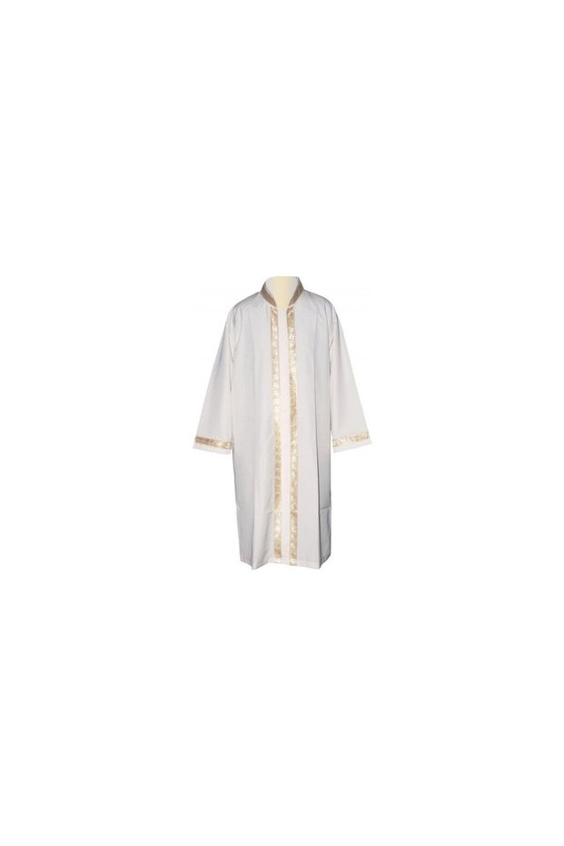 Cübbe - Imam's Robe - Prayer Robe - White Color - Size 3 - Striped Model - Prayer Clothing -
