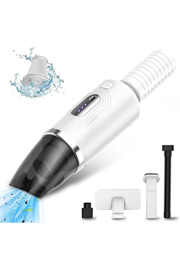 Handheld Car Vacuum Cleaner – Cordless 4-in-1 High Power with Air Duster & Mite Controller