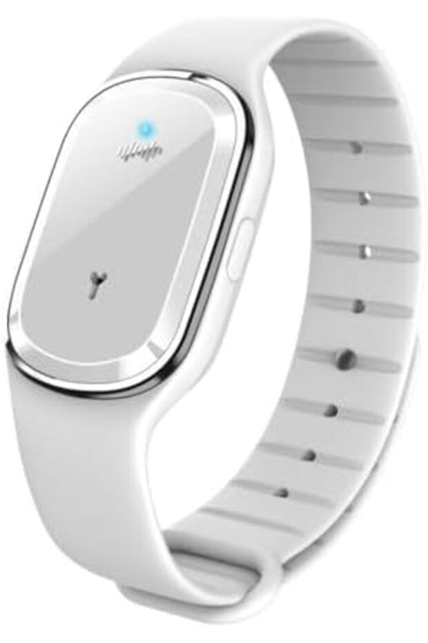 Smart Ultrasonic Mosquito Repellent Bracelet - White