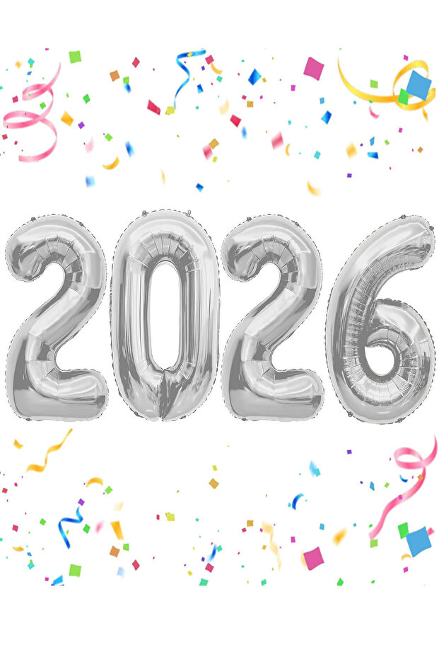 New Year's Balloon 100 cm Silver Silver Large Size Foil Number Balloon Set New Year Decorative Ornaments