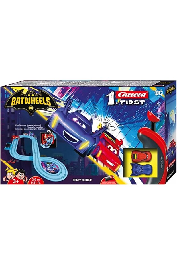 First DC Batwheels Slot Car Race Track Set | 2.9 m Track, 2 Players, Ages 3+