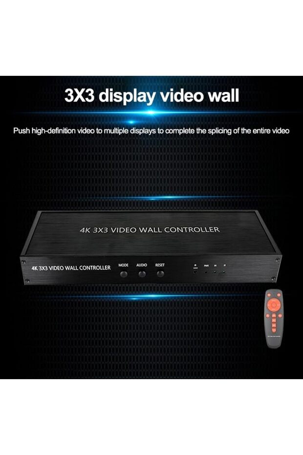 وحدة تحكم جدار الفيديو NK-BT88 4K 3X3 HDMI مع معالج ربط متعدد الشاشات وجهاز تحكم عن بعد - 5