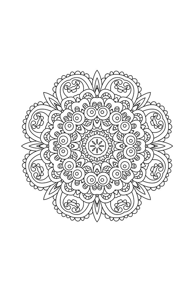 Renklerin Keyfi Büyükler İçin Mandala Boyama Kitabı - 8