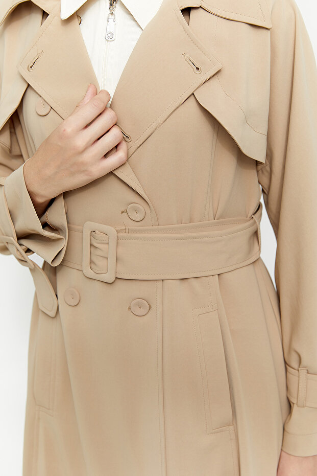 Bolerolu Krep Pardösü - 5