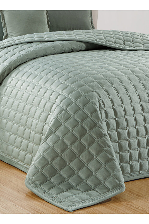 Soft Velvet Comforter set, 4 Pcs Soft Bedding Set, Single Size 160x210cm - 3