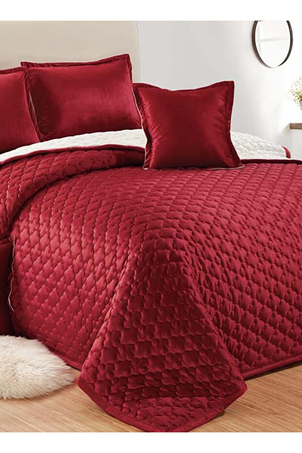 Soft Velvet Comforter set, 4 Pcs Soft Bedding Set, Single Size 160x210cm - 3