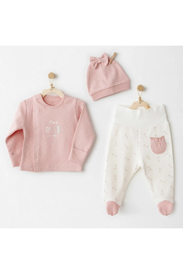 3-Piece Baby Bodysuit Set Ac26086 Pink