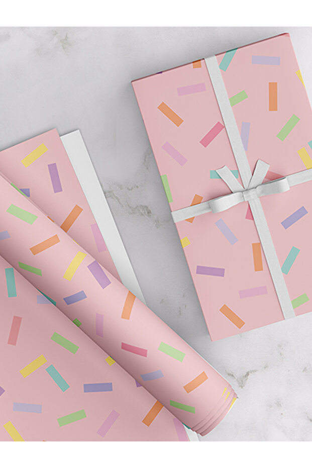 Confetti, Pink, Gift Wrapping Paper Pack