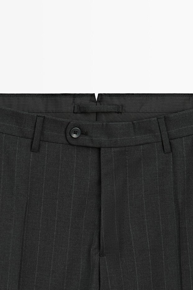 Pinstriped suit trousers - 6