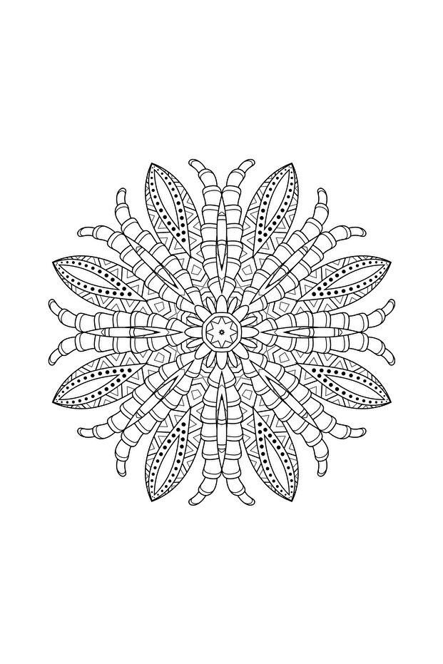 Renklerin Keyfi Büyükler İçin Mandala Boyama Kitabı - 7