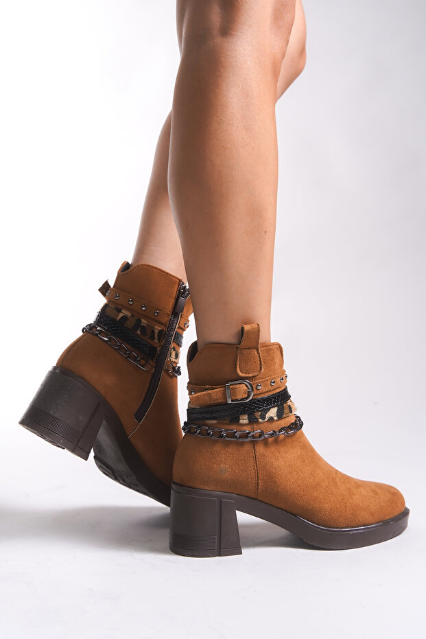 Niralynth Kadın Bot 0012560 Taba Süet - 5