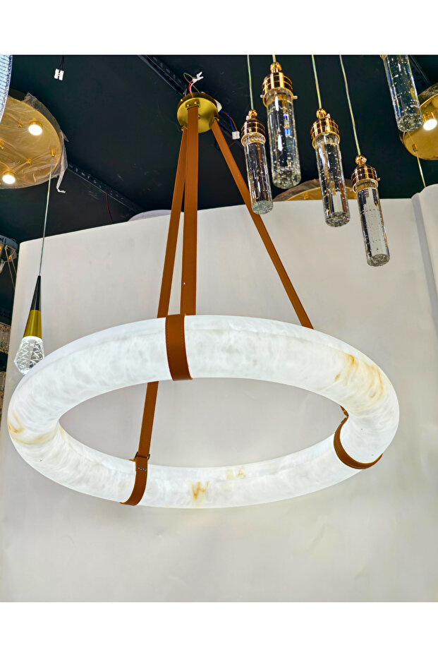 Big Size Mermer Premium Kalite Led Avize - 1