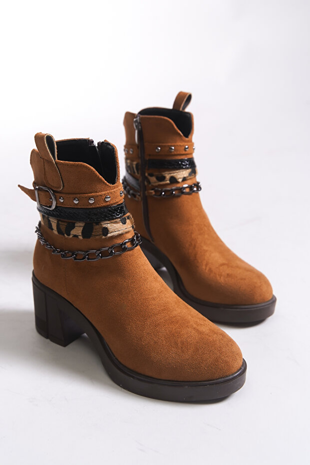 Niralynth Kadın Bot 0012560 Taba Süet - 6