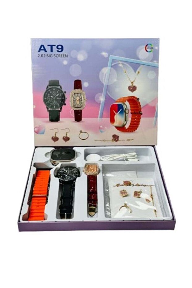 Ultimate Smart Ultra Watch Combo – 2.02" Big Screen Digital Watch with 2 Straps, 2 Analog Watches