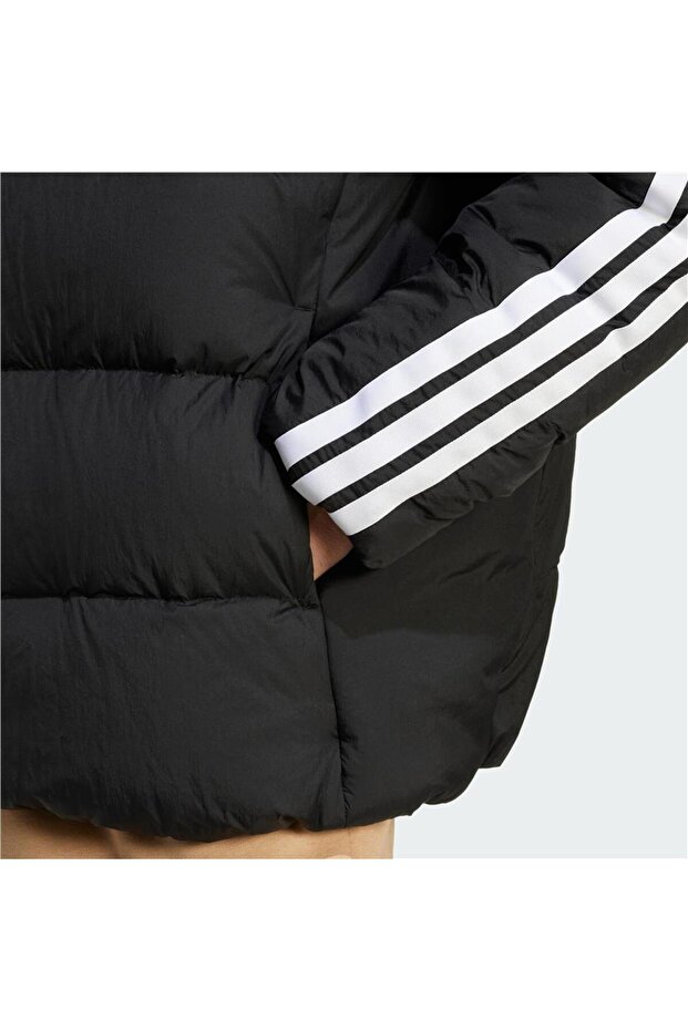 Essentials Climawarm 3-Stripes Kapüşonlu Erkek Şişme Mont JM4165 - 5