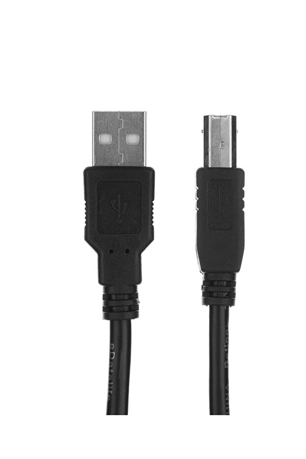 كابل طابعة USB الإصدار 2.0، 1.8 متر، أسود - 1