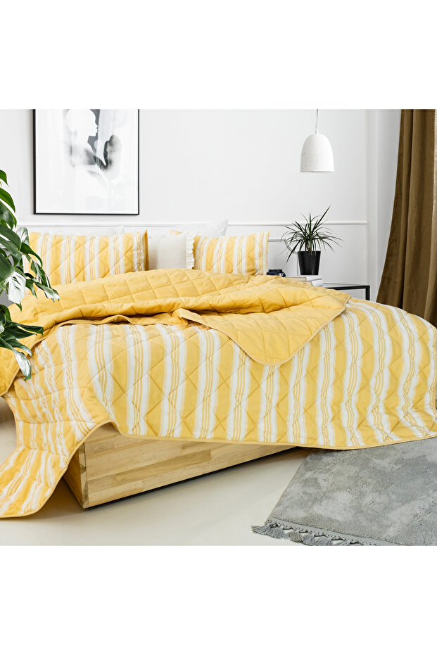 Home İnfinity Çift Kişilik Complete Set 4 Parça-Hardal - 1