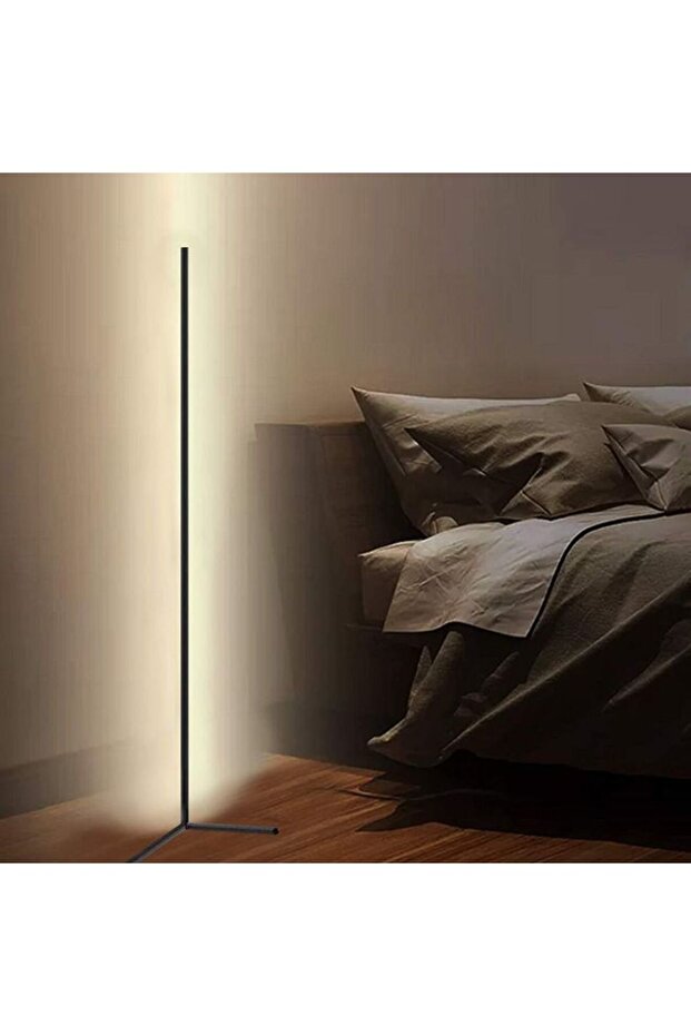 Remote Control RGB LED Corner Floor Lamp White