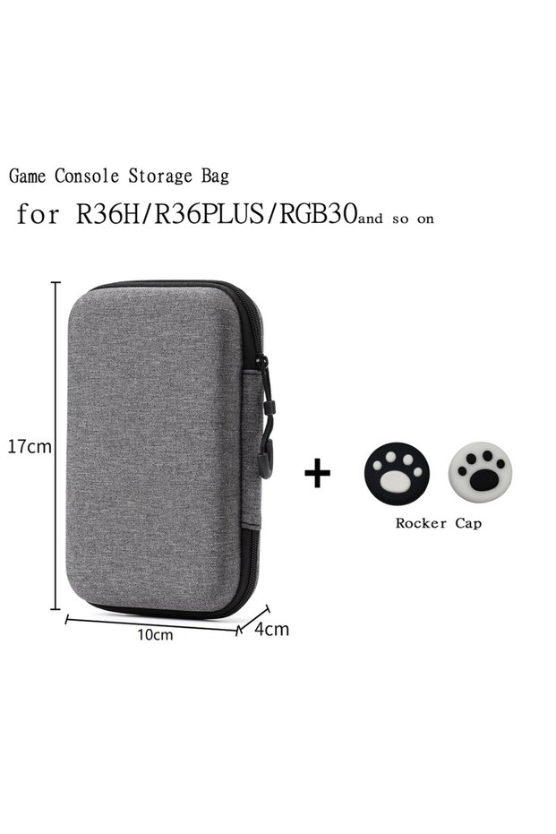 gray Bag for R36PLUS Bolsa de almacenamiento de consola de juegos para R36H/R36PLUS/RGB30, funda pro