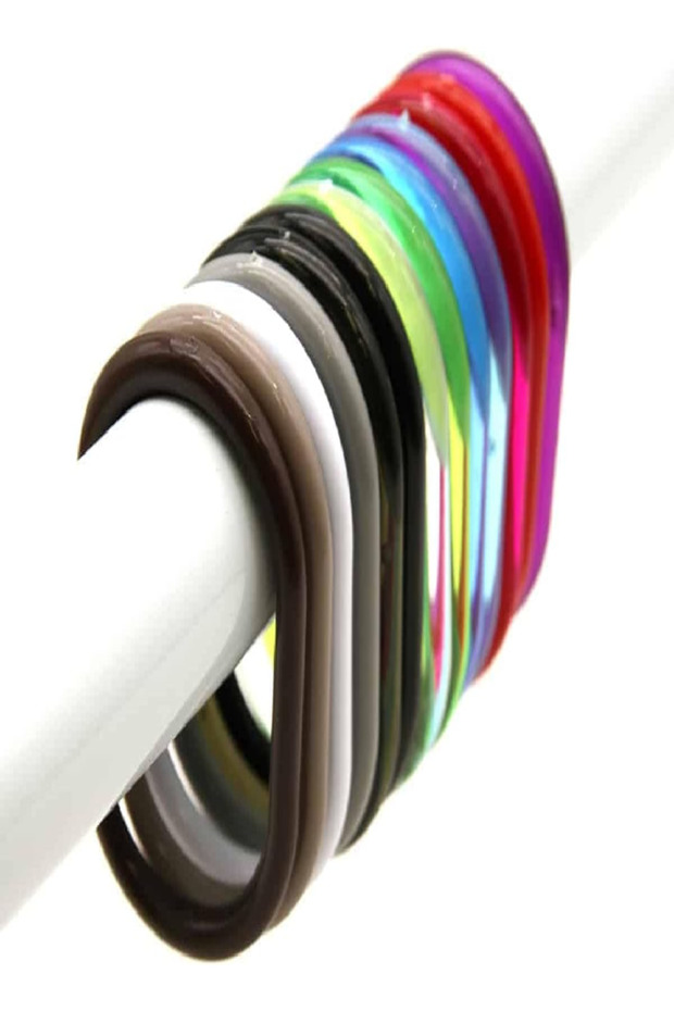 35501 Shower Curtain Rings, Pack of 12 Durable Bathroom Accessories