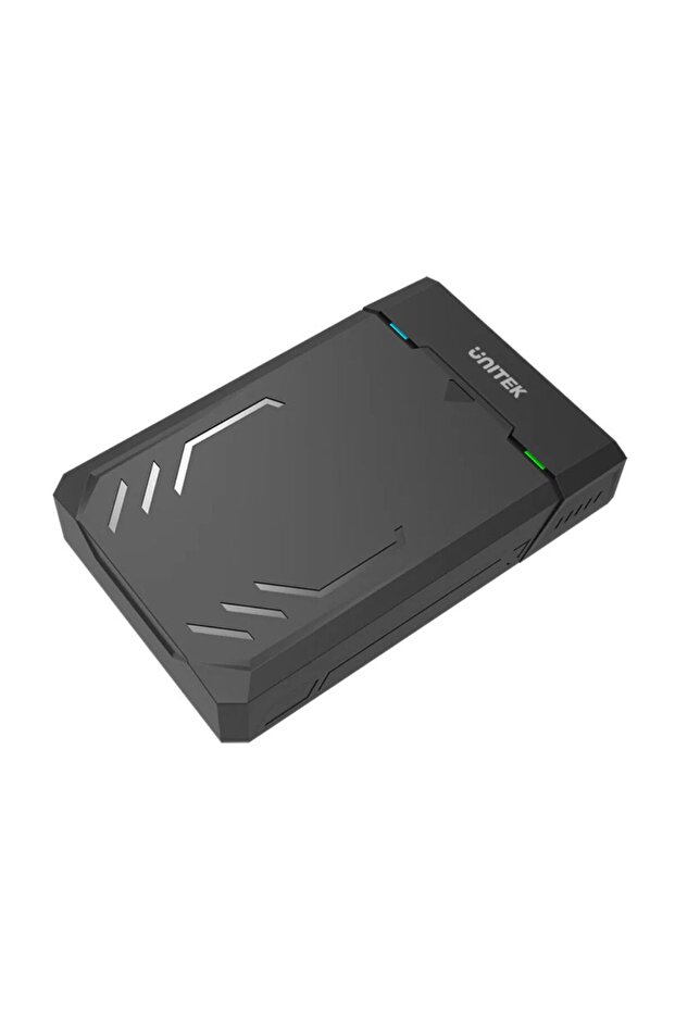 DiskGuard Raiden SATA III HDD/SSD Enclosure – 5Gbps, LED, Plug & Play, Black | Y-3035