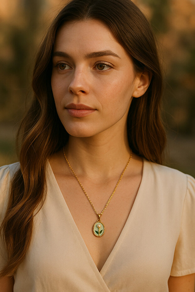 İnci Çiçeği Kolyesi - 1