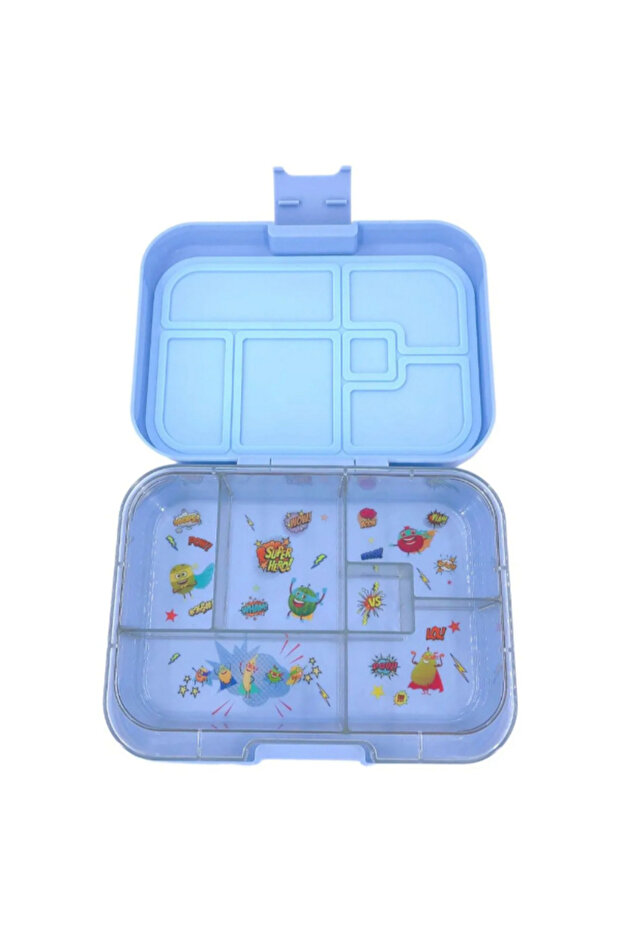 6-Compartment Rectangular Bento Box for Kids - 2