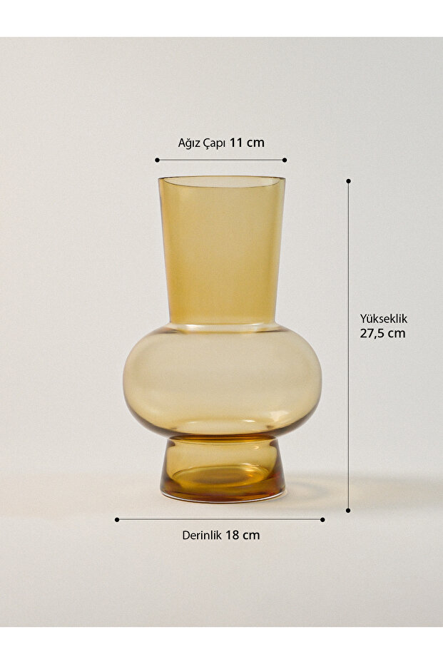 Evora Amber Cam Vazo - 6