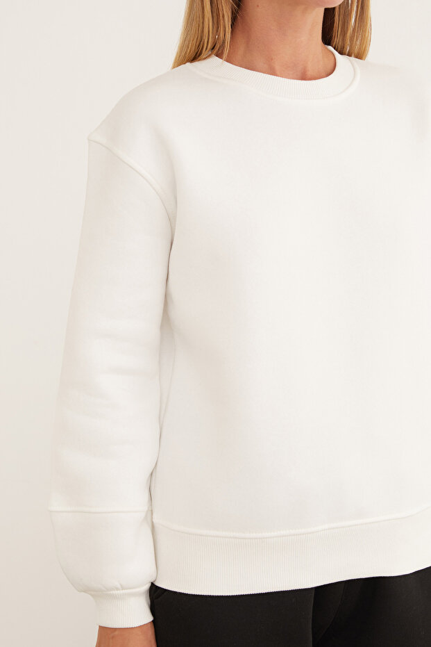 3 İplik Basic Bisiklet Yaka Sweatshirt - 6