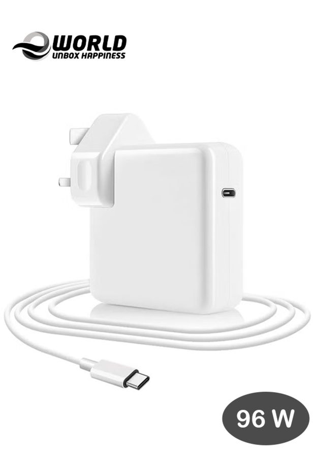 96W USB-C Fast Charger with Cable, Power Adapter for MacBook Pro/Air, iPhone 15 & Laptops