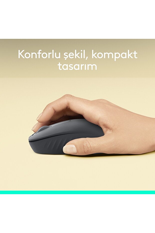 M196 Bluetooth Kablosuz Kompakt Pc ve Mac ile Uyumlu Mouse - Siyah - 4
