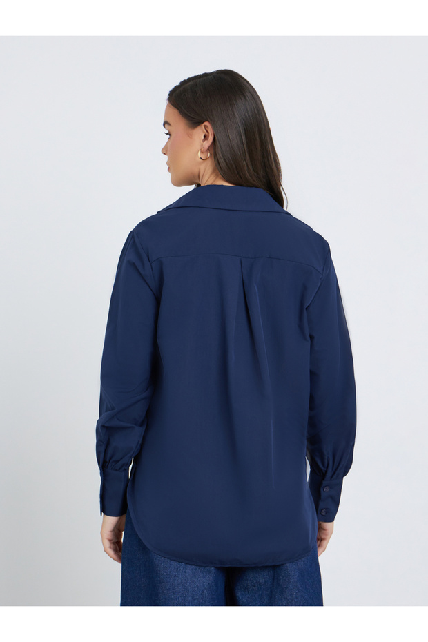 Solid Long Sleeve Regular Fit Shirt - 4