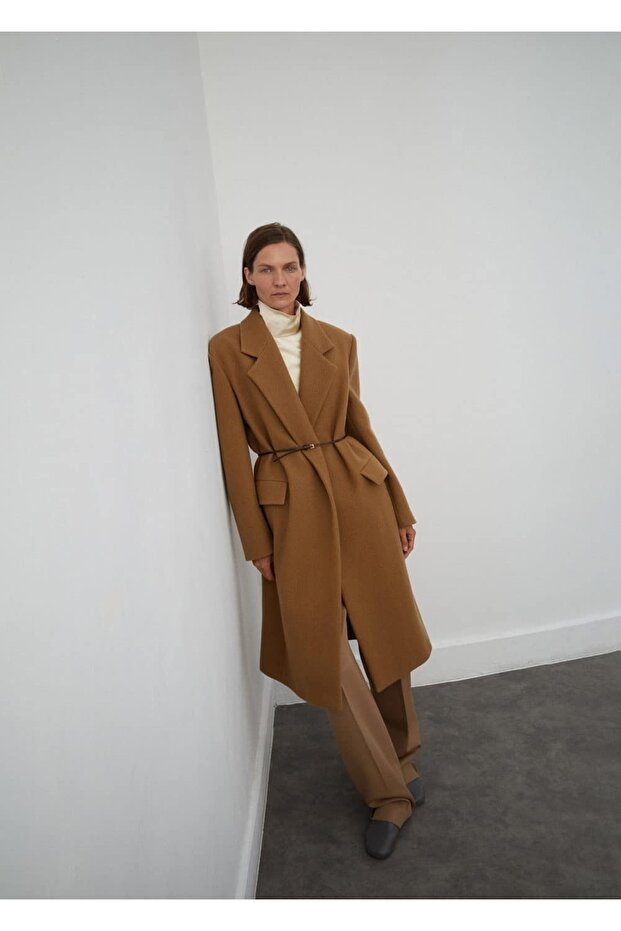 Klapalı yün mont - 2