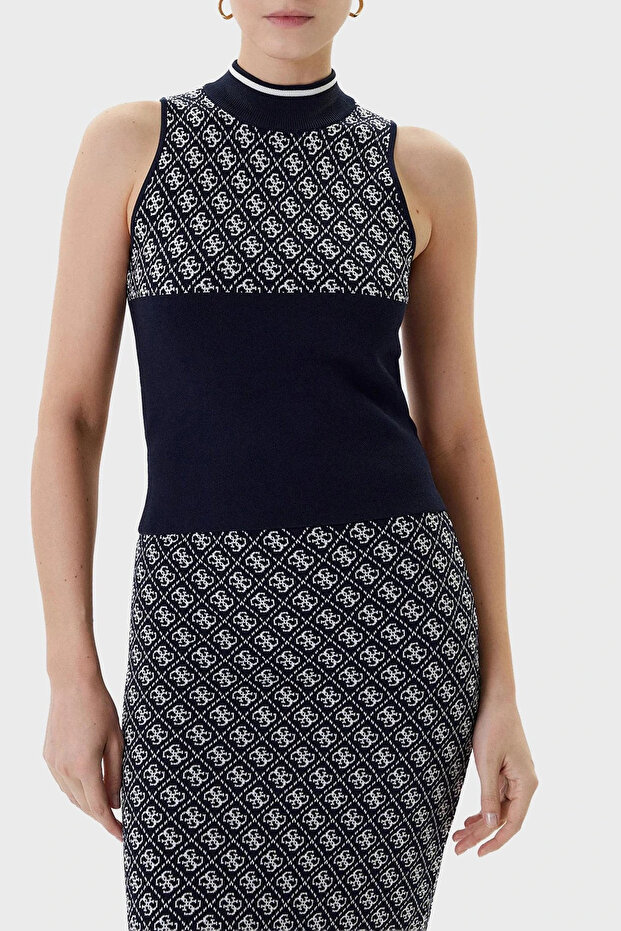 Sl Rn Lise 4G Logolu Slim Fit Yarım Balıkçı Yaka Triko Kazak W3YR26Z37K0 KAZAK W3YR26 Z3 - 2