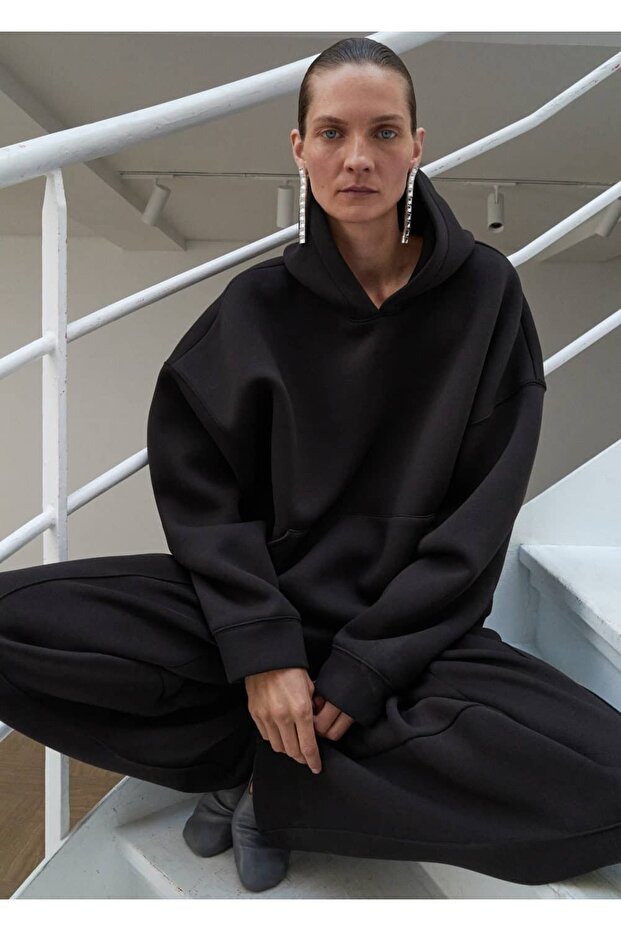 Hooded with a Wide Cut