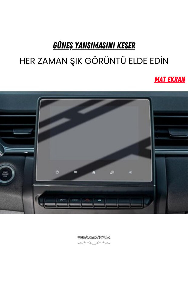 Clio Zoe 2023-2024 Navigation and Multimedia Compatible Matte Screen Protector - 3