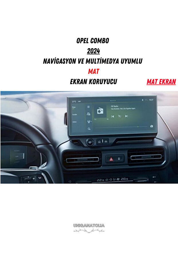 Opel Combo 2024 Navigation and Multimedia Compatible Matte Screen Protector - 1