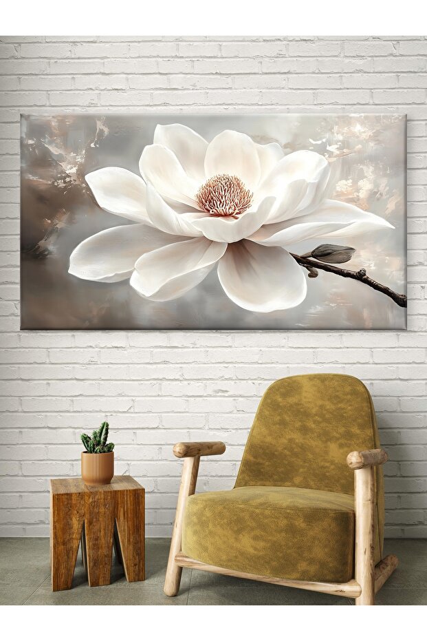 ÇİÇEK BASKILI KANVAS DUVAR TABLO - 4