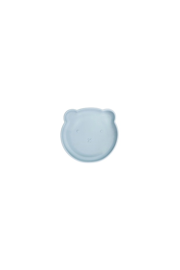 Fancy Blue Baby Food Plate That Sticks to the Floor 16 cm